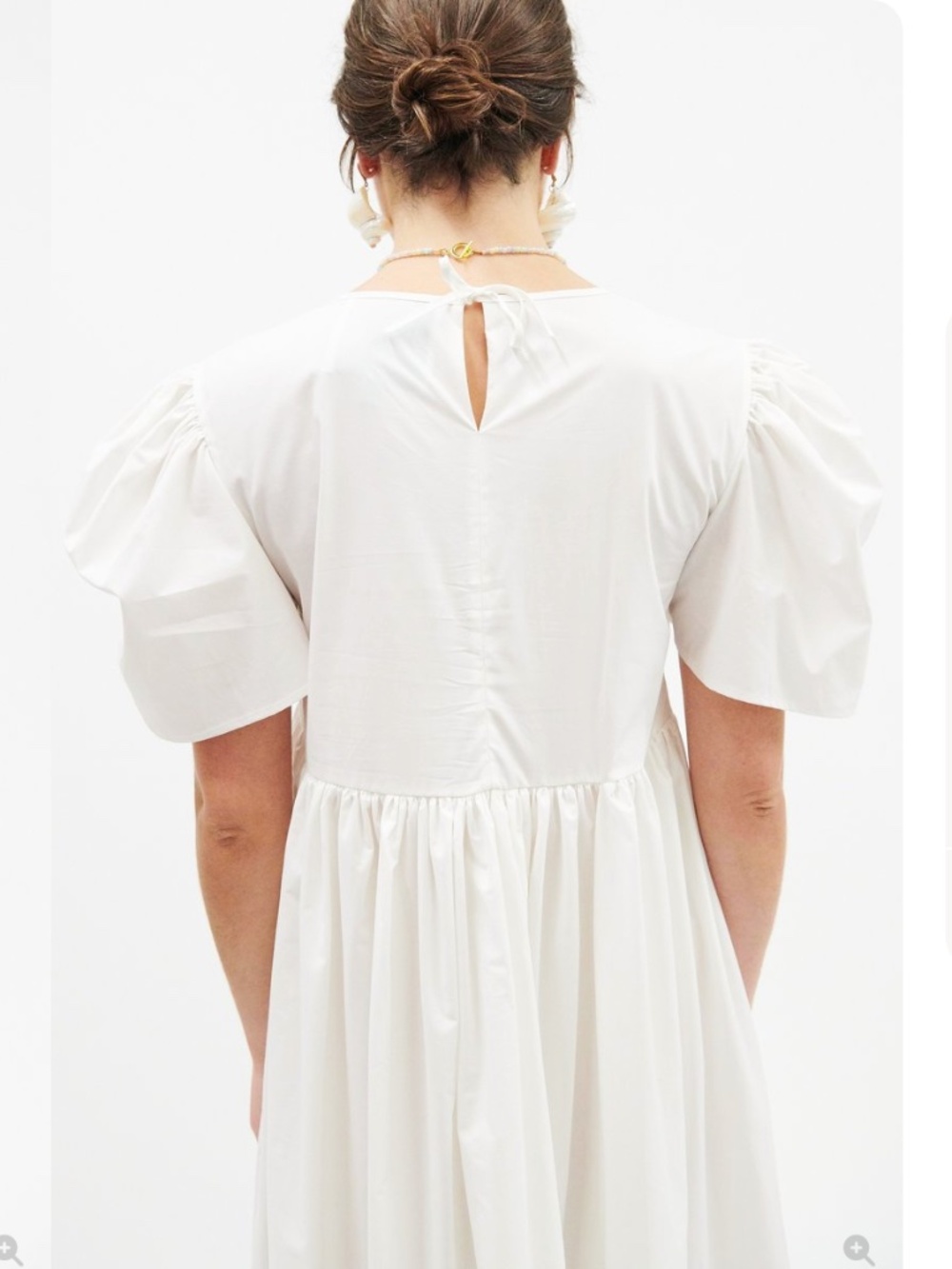 Naya Rea Elizaveta Puff Sleeve Ruffled Hem Dress Size M (US )/ 10 (UK) - Picture 6 of 6